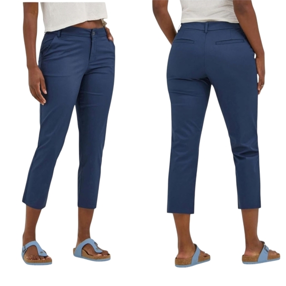 Lee Women's Classic Fit Midrise Pants - Size 14 Medium - Navy Blu - Picture 1 of 6
